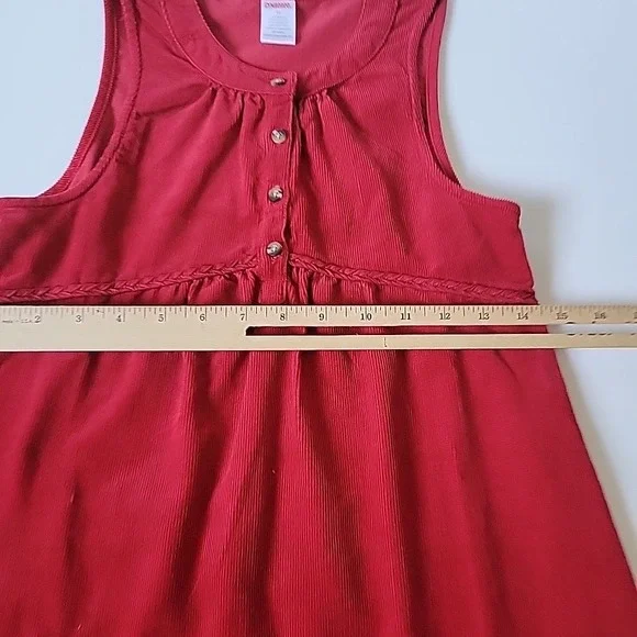 Gymboree Vintage Peruvian Doll Corduroy A-Line Dress Red Flower Embroidered - Picture 6 of 9